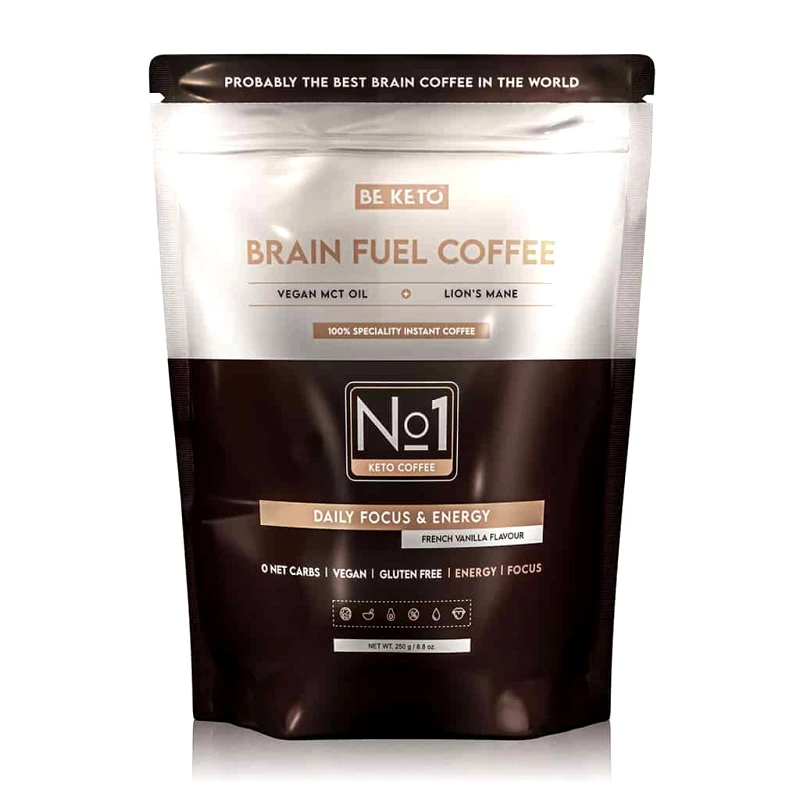 Beketo Στιγμιαίος Καφές MCT & Lion's Mane Βανίλια Beketo (250g)|Brain Fuel Coffee MCT & Lion's Mane Vanilla