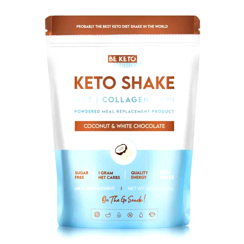 Κέτο Ρόφημα Καρύδα Λευκή Σοκολάτα Beketo (500g)|Sugar-Free Coconut White Chocolate Keto Shake