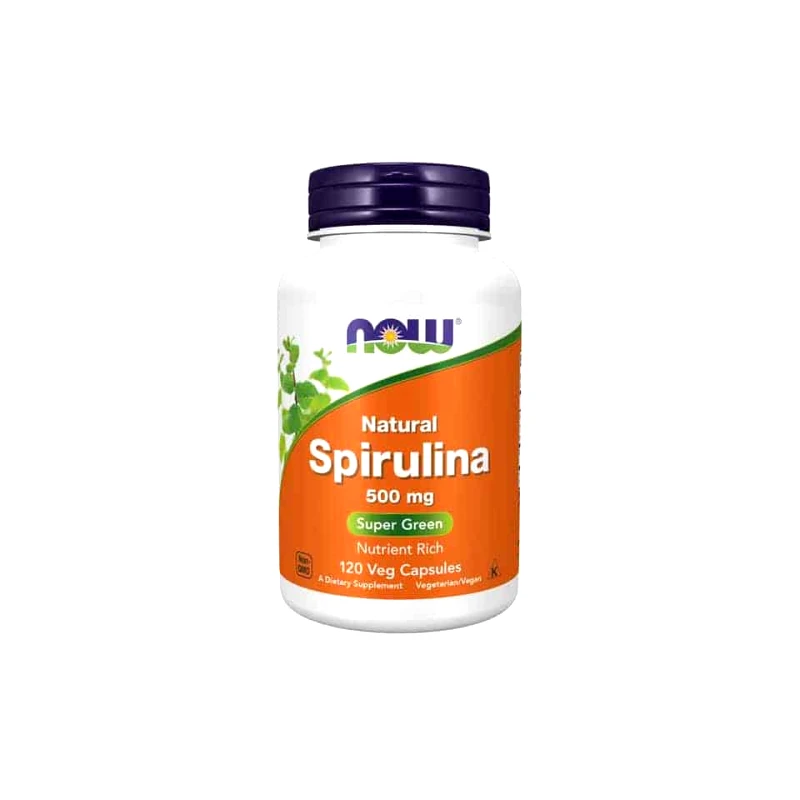 NOW NOW Spirulina natural 500mg 100 vegan tablets