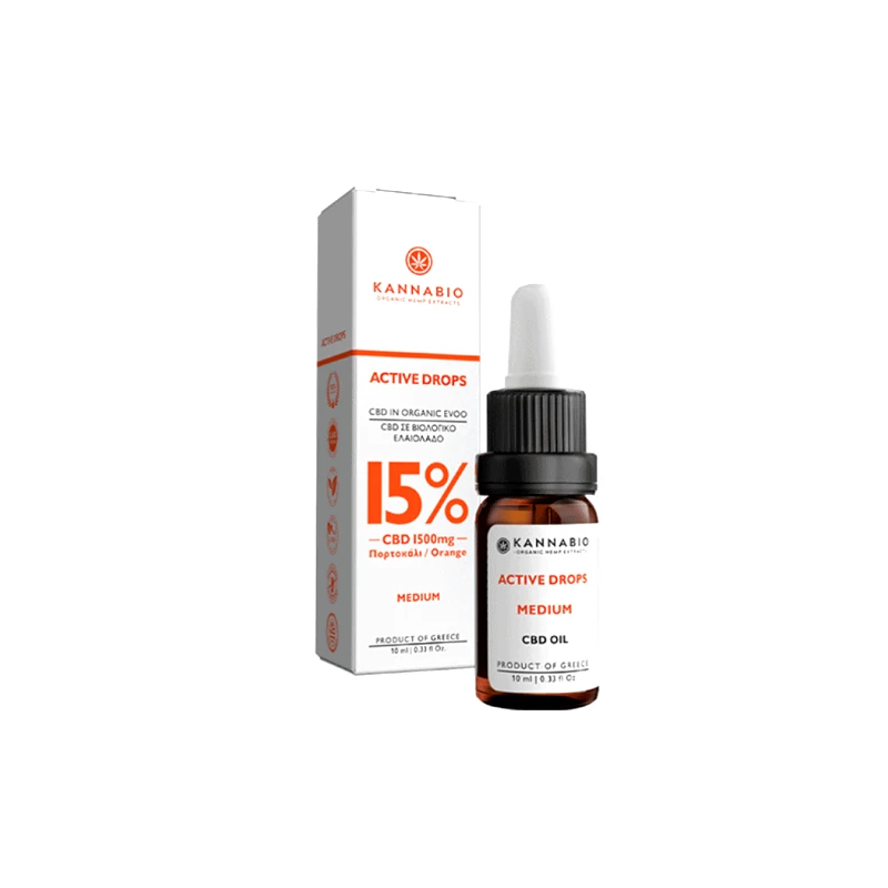KANNABIO Active Drops CBD 15% Isolate 1500mg -10ml (THC Free)