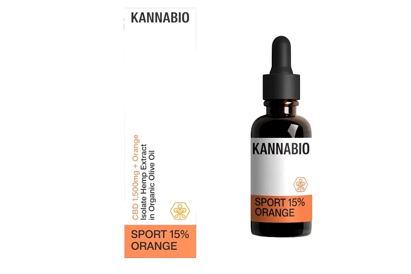 KANNABIO SPORT 15% ORANGE CBD Isolate (10ml) THC Free