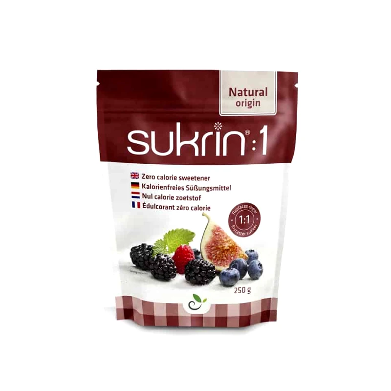 Sukrin Sukrin :1 – Ερυθριτόλη με Στέβια (Αναλογία 1:1) 250gr