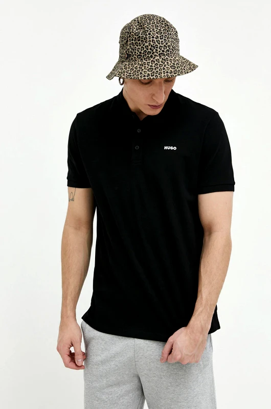 HUGO Βαμβακερό μπλουζάκι πόλο HUGO San Jared-C