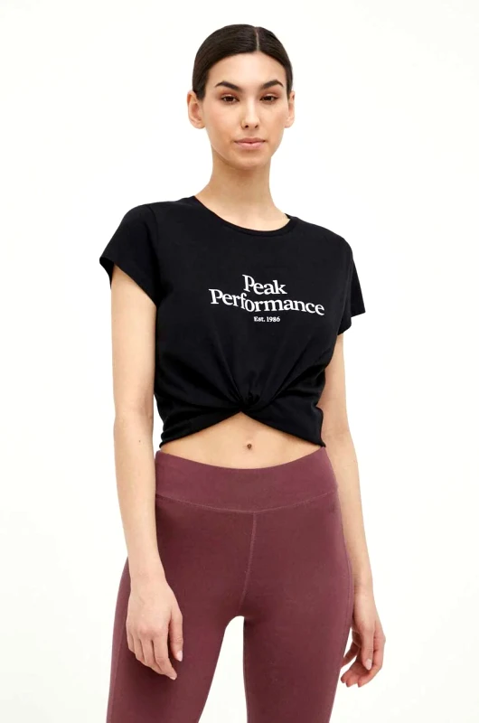 Peak Performance Βαμβακερό μπλουζάκι Peak Performance χρώμα: μαύρο