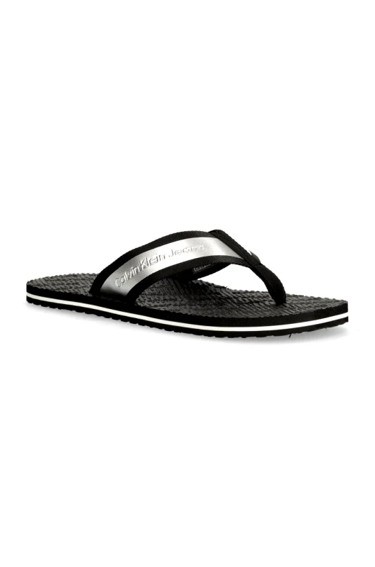 Calvin Klein Jeans Σαγιονάρες Calvin Klein Jeans BEACH SANDAL IN MET χρώμα: μαύρο, YM0YM00950