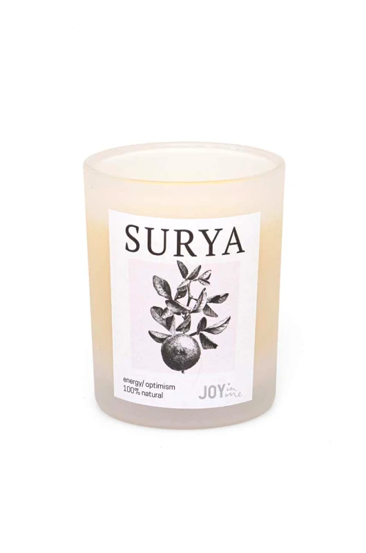 JOYINME Κερί για πρακτική γιόγκα και διαλογισμό Surya JOYINME χρώμα λευκό SURYA