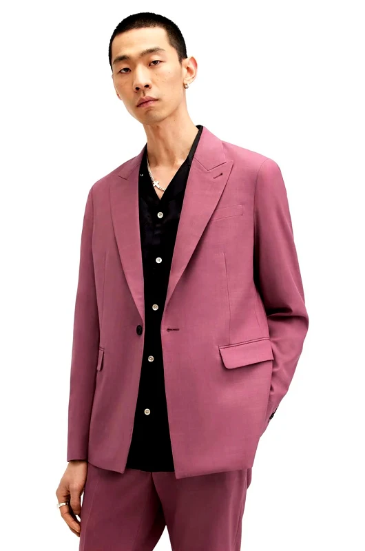 AllSaints Μπουφάν με μαλλί AllSaints AURA χρώμα: ροζ, M001QA