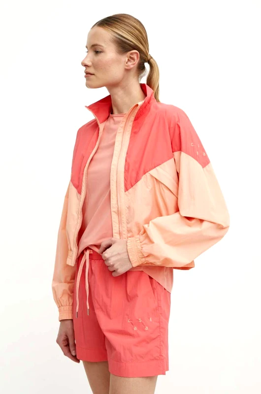 Casall Αθλητικό μπουφάν Casall Color Block χρώμα: πορτοκαλί