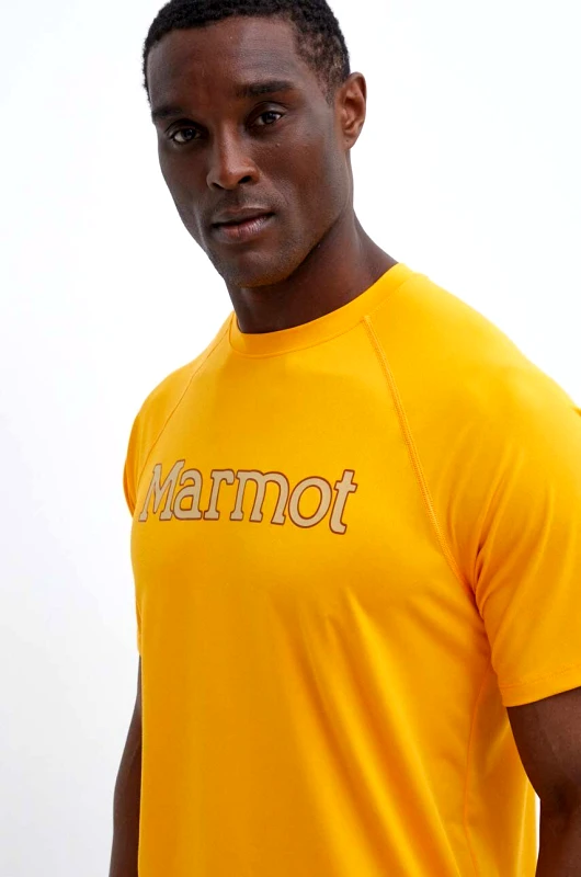 Marmot Αθλητικό μπλουζάκι Marmot Windridge Graphic χρώμα: κίτρινο