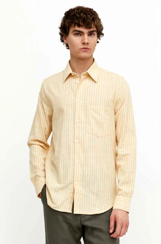 Samsoe Samsoe Πουκάμισο με μείγμα από λινό Samsoe Samsoe LIAM