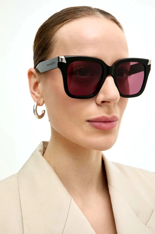 Alexander McQueen Γυαλιά ηλίου Alexander McQueen χρώμα: μαύρο, AM0440S