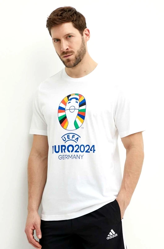 adidas Performance Μπλουζάκι adidas Performance Euro 2024 χρώμα: μπεζ, IT9290