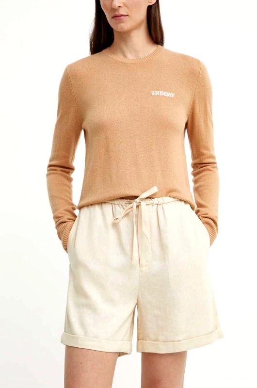 By Malene Birger Σορτς από λινό By Malene Birger χρώμα: μπεζ