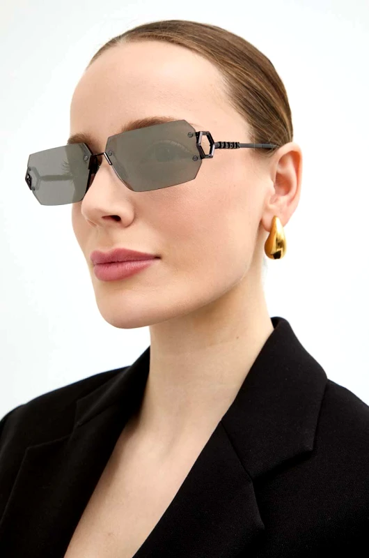 Philipp Plein Γυαλιά ηλίου Philipp Plein χρώμα: γκρι, SPP110_65672X