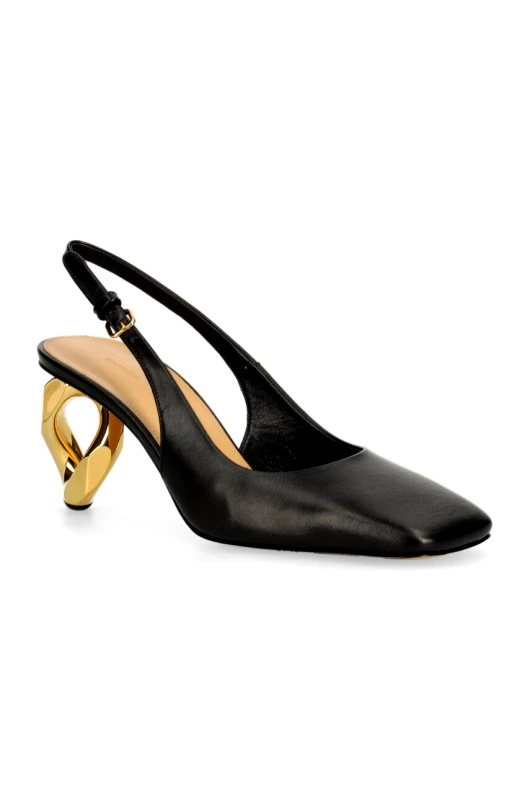 JW Anderson Δερμάτινα γοβάκια JW Anderson Chain Heel χρώμα: μαύρο, ANW43022A