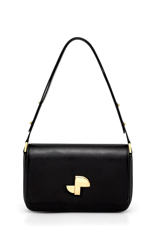 Patou Δερμάτινη τσάντα Patou χρώμα: μαύρο, BA0175000