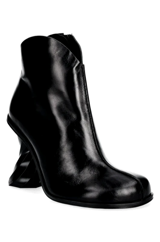 JW Anderson Δερμάτινες μπότες JW Anderson Twist Heel γυναικείες, χρώμα: μαύρο, ANW43211A