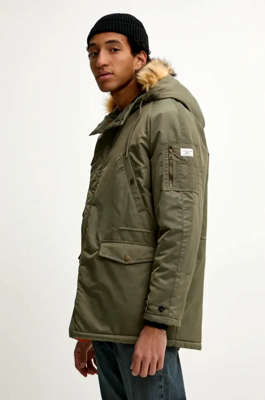 Guess Jeans Μπουφάν Guess Jeans χρώμα: πράσινο, M4BL22 WG932