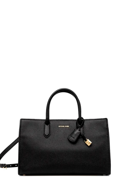 MICHAEL Michael Kors Δερμάτινη τσάντα MICHAEL Michael Kors χρώμα: μαύρο, 30F4GETS2L