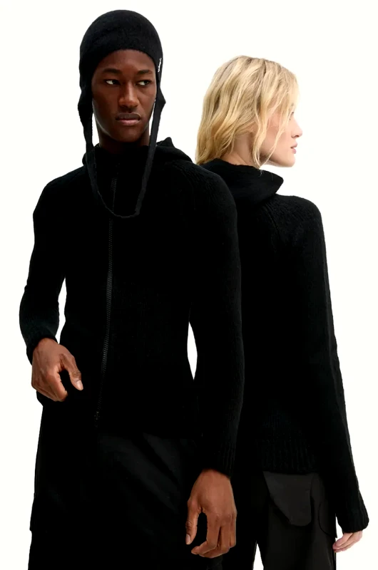 HELIOT EMIL Μάλλινη ζακέτα Heliot Emil χρώμα: μαύρο, AW24.W.07.066.BLK01