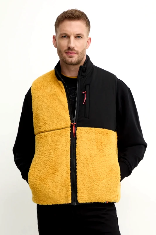 United Colors of Benetton Αμάνικο μπουφάν United Colors of Benetton χρώμα: κίτρινο, 2LNEUJ00J