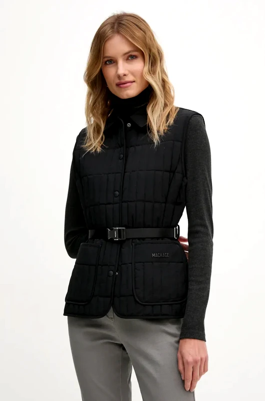 Mackage Αμάνικο από πούπουλα MACKAGE γυναικείο, χρώμα: μαύρο, HELIA