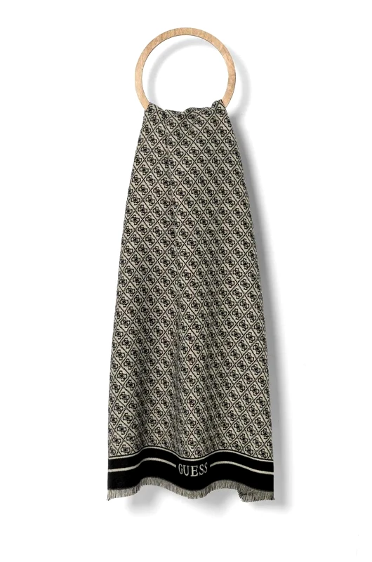 Guess Κασκόλ Guess χρώμα: μαύρο, AM9443.POL03