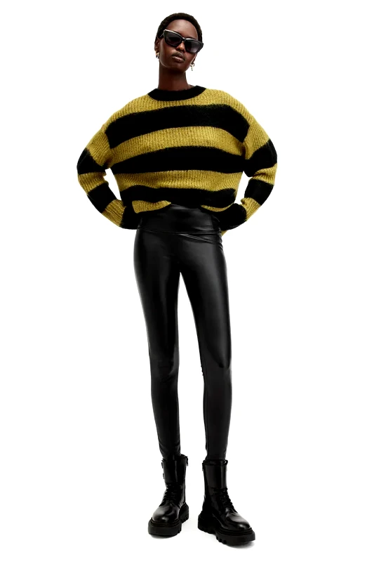 AllSaints Κολάν AllSaints CORA FAUX χρώμα: μαύρο, W049TB