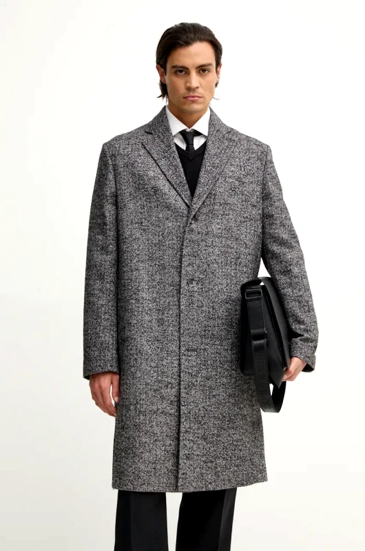 Calvin Klein Παλτό από μείγμα μαλλιού Calvin Klein χρώμα: γκρι, K10K113275