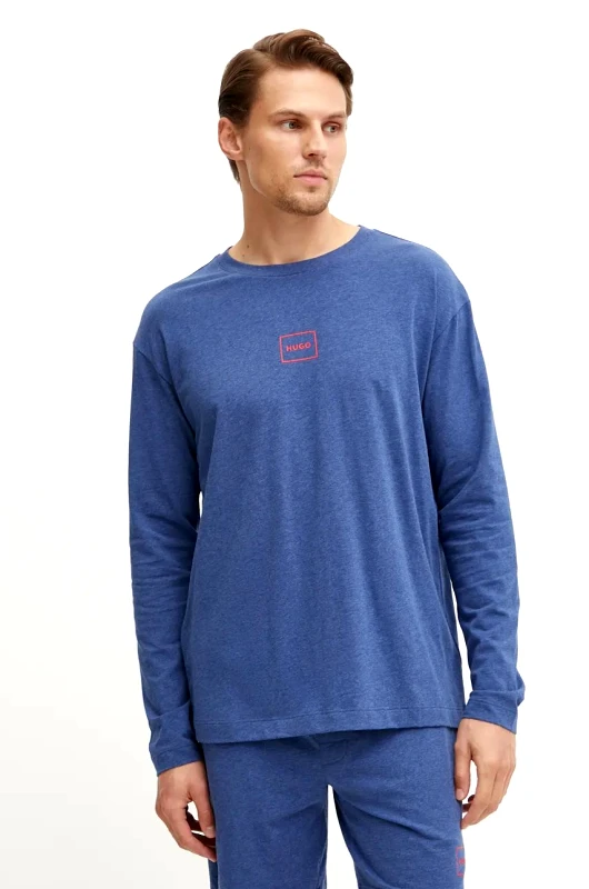 HUGO Μακρυμάνικο lounge HUGO χρώμα: ναυτικό μπλε, 50525229