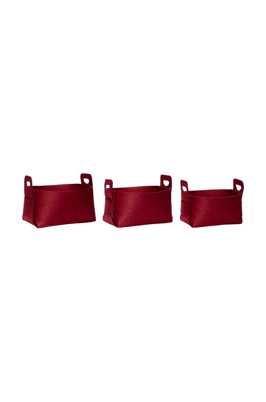 Hübsch Σετ από καλάθια αποθήκευσης Hübsch Felt Basket 3-pack