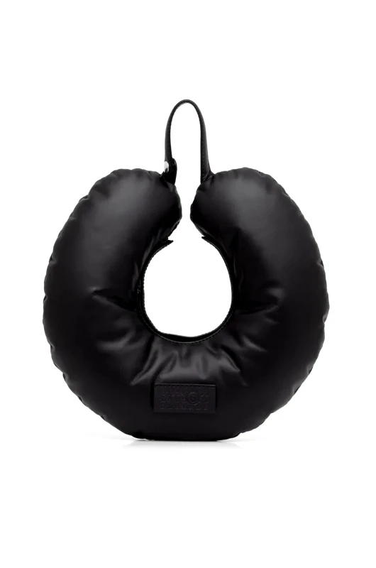 MM6 Maison Margiela Δερμάτινη τσάντα MM6 Maison Margiela χρώμα: μαύρο, SB6WD0034.P7179