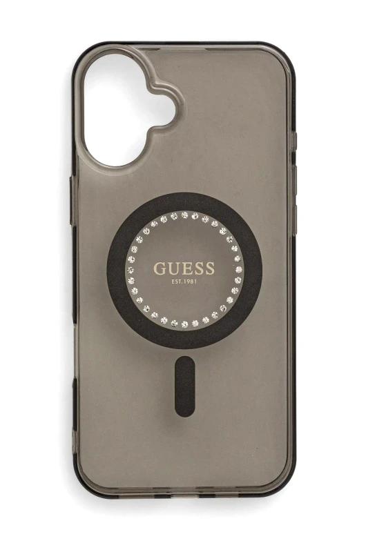 Guess Θήκη κινητού Guess iPhone 16 Plus 6.7 χρώμα: μαύρο, GUHMP16MPFTDTEK