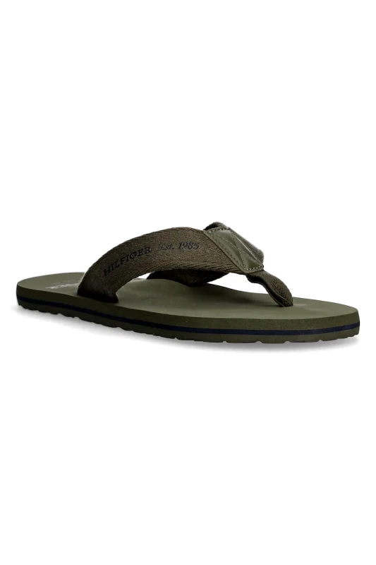 Tommy Hilfiger Σαγιονάρες Tommy Hilfiger HILFIGER 85 BEACH SANDAL χρώμα: πράσινο, FM0FM05339