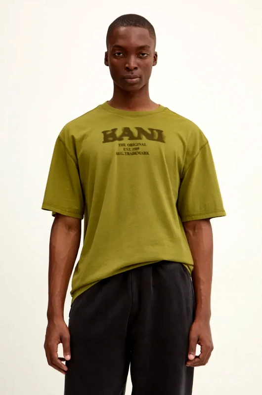 Karl Kani Βαμβακερό μπλουζάκι Karl Kani ανδρικό, χρώμα: πράσινο, 60300095