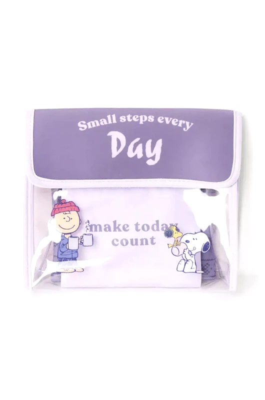 women'secret Σετ τσαντών καλλυντικών women'secret Snoopy 3-pack χρώμα: μοβ, 4848808