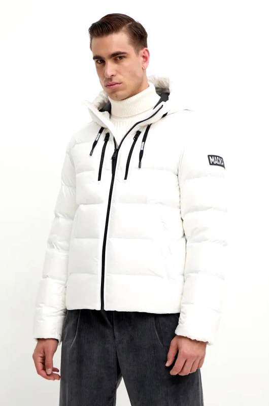 Mackage Μπουφάν με επένδυση από πούπουλα MACKAGE ανδρικό, χρώμα: άσπρο, VICTOR