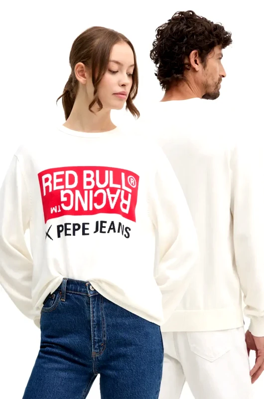 Red Bull Racing x Pepe Jeans Βαμβακερό πουλόβερ Red Bull Racing x Pepe Jeans χρώμα: μπεζ, RU700002