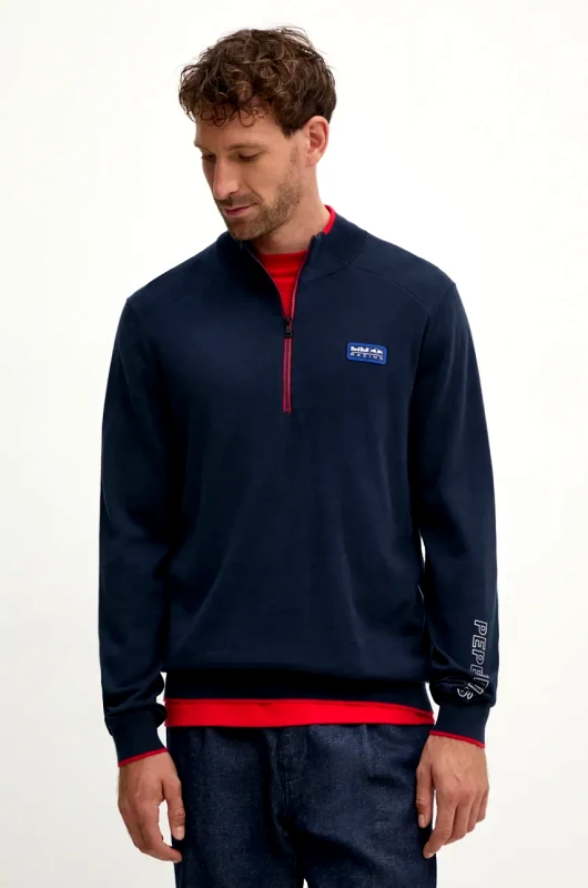 Red Bull Racing x Pepe Jeans Βαμβακερό πουλόβερ Red Bull Racing x Pepe Jeans χρώμα: ναυτικό μπλε, RM700006