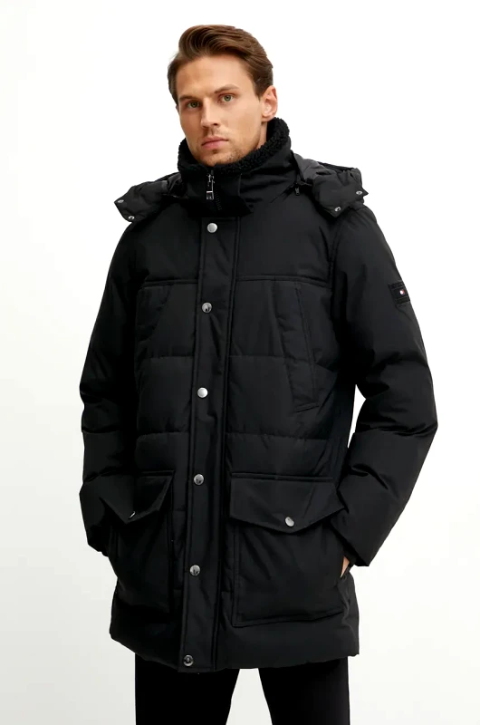 Tommy Hilfiger Μπουφάν Tommy Hilfiger χρώμα: μαύρο, MW0MW36593