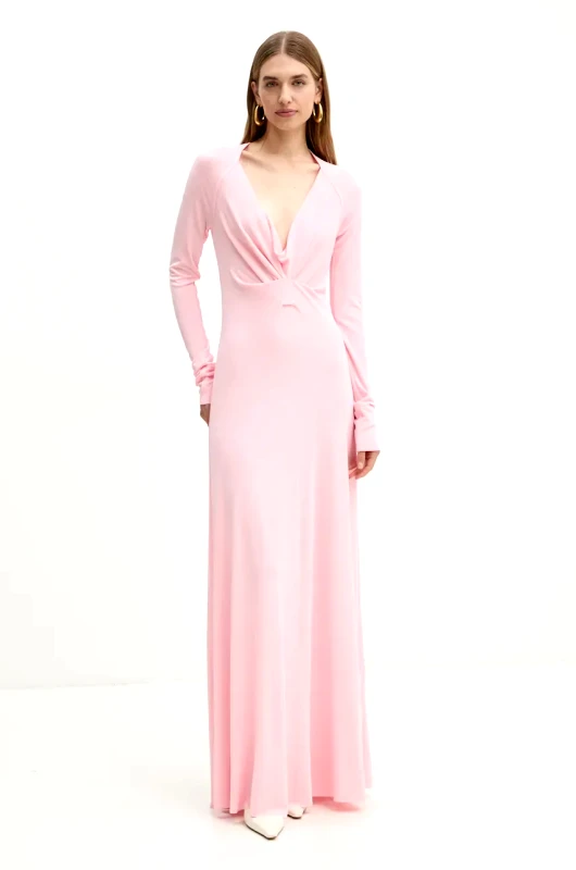 Victoria Beckham Φόρεμα Victoria Beckham χρώμα: ροζ, 1424WDR005950A