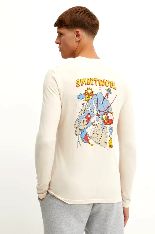 Smartwool Αθλητικό μακρυμάνικο Smartwool Ski Circus χρώμα: μπεζ, SW002658