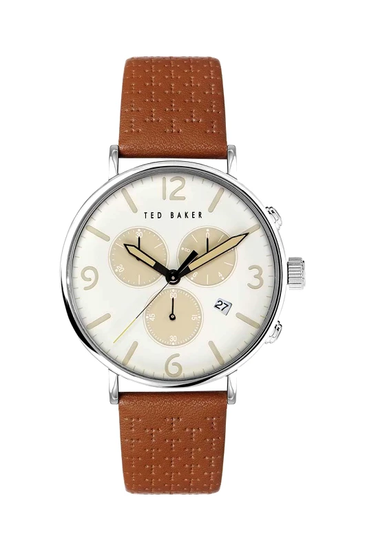 Ted Baker Ρολόι Ted Baker χρώμα: καφέ, BKPBAS202