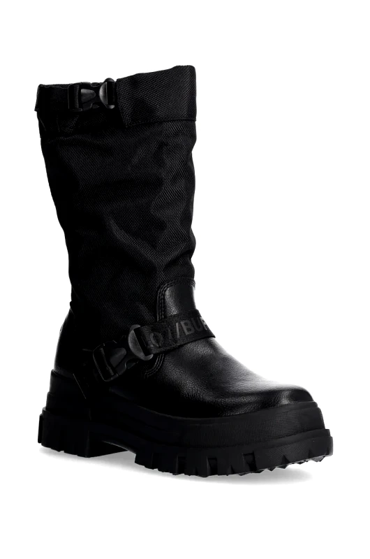 Buffalo Μπότες Buffalo Aspha Com On χρώμα: μαύρο, 1220047-BLK