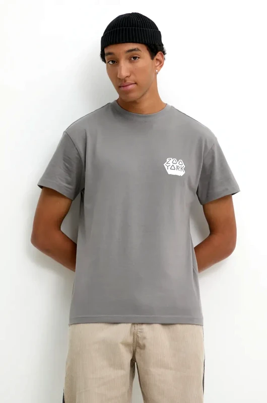 Zoo York Βαμβακερό μπλουζάκι Zoo York ανδρικό, χρώμα: γκρι, 60690028