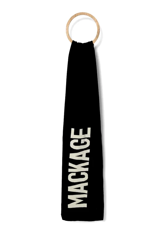 Mackage Μάλλινο κασκόλ MACKAGE χρώμα: μαύρο, JUNO-Z