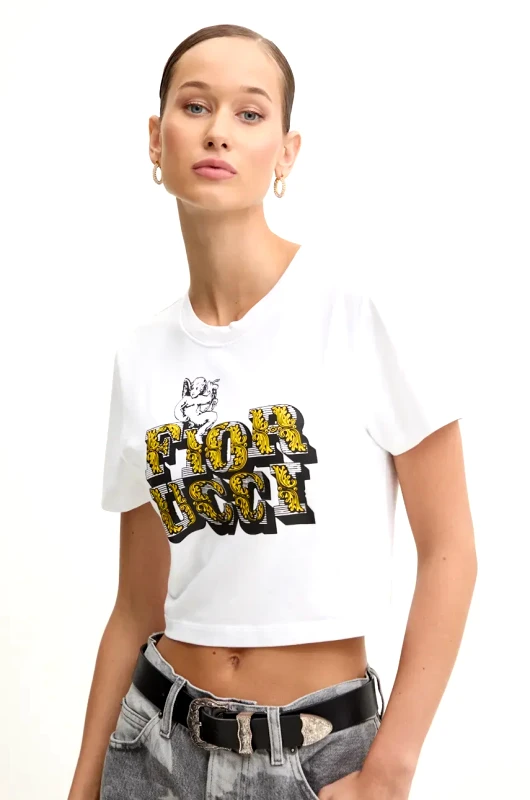 Fiorucci Μπλουζάκι Fiorucci χρώμα: άσπρο, W01FMTSH094CJ03WH01
