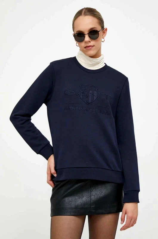 Gant Μπλούζα Gant χρώμα: ναυτικό μπλε