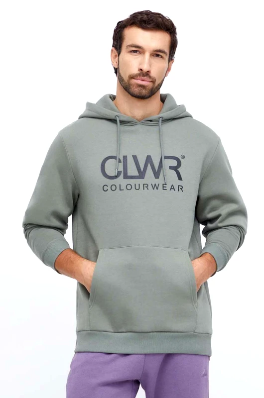 Colourwear Μπλούζα Colourwear χρώμα: πράσινο, με κουκούλα