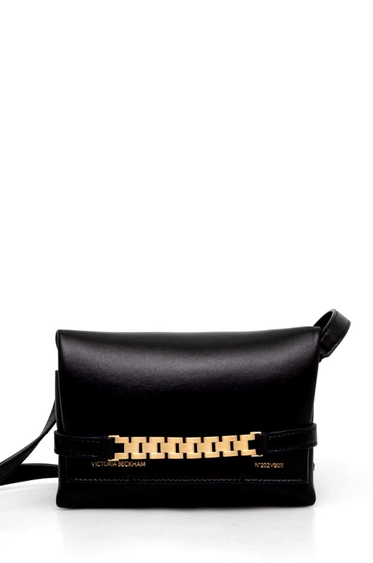 Victoria Beckham Δερμάτινη τσάντα Victoria Beckham χρώμα: μαύρο
